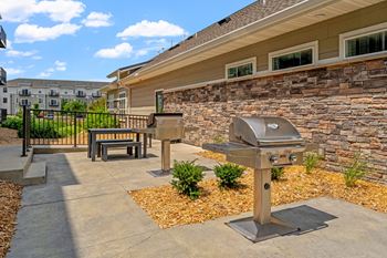 Multiple outdoor grilling/picnic areas